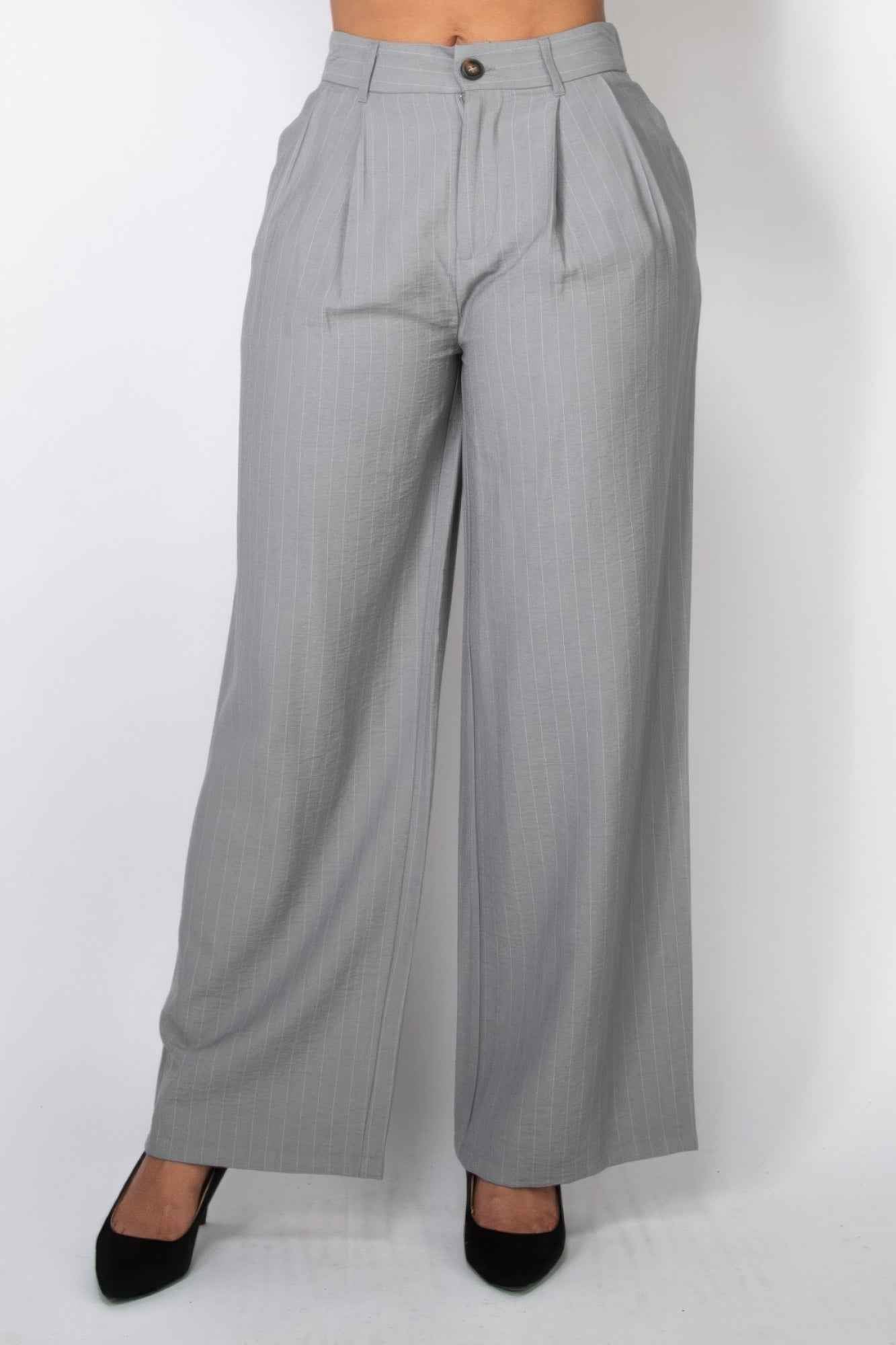 New Arrival – High-rise Stripe Wide Leg Pants – New Arrival Now Live
