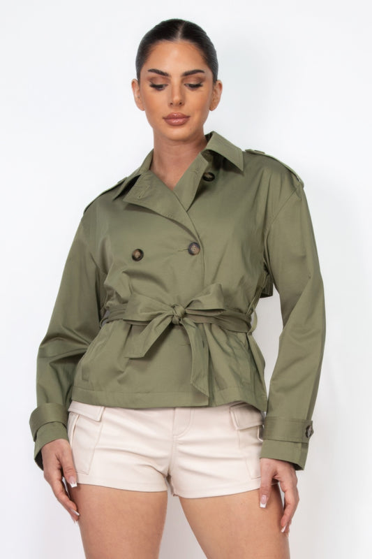 New Arrival – Double-breasted Waist-tie Trench Coat – New Arrival Now Live