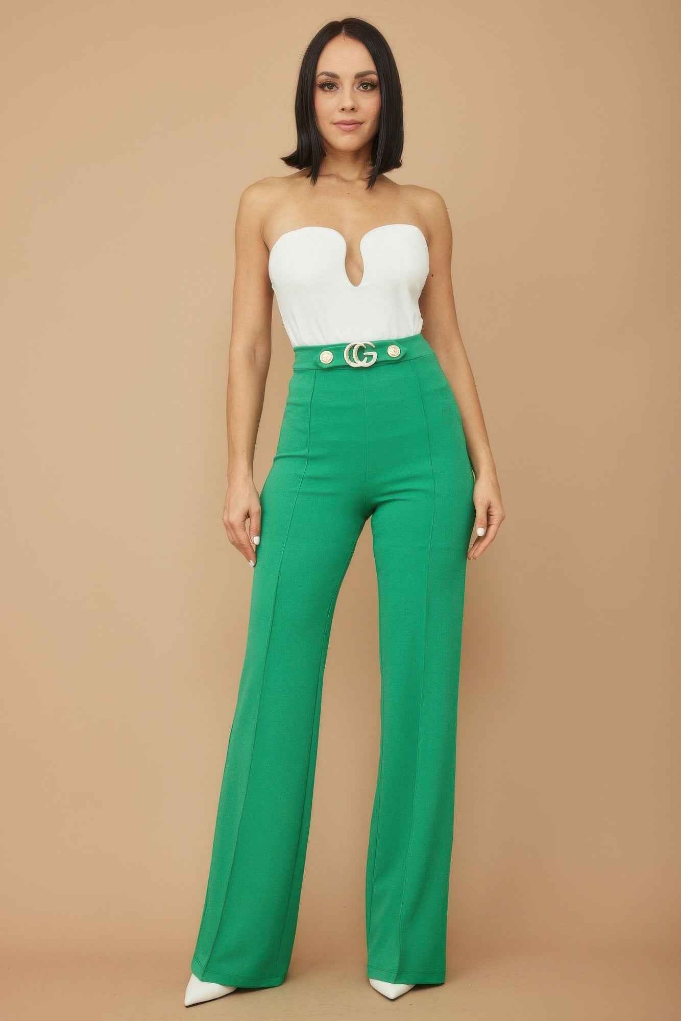 New Arrival – Cg Buckle And Button Detail Pants – New Arrival Now Live