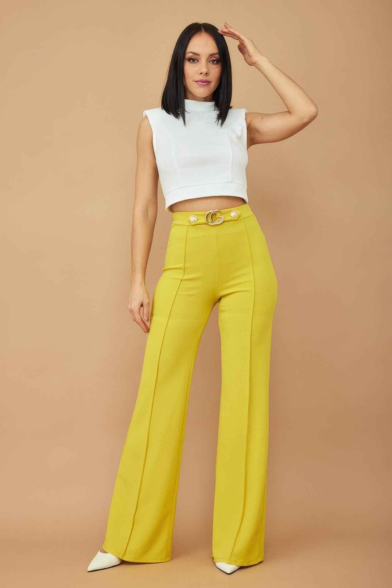 New Arrival – Cg Buckle And Button Detail Pants – New Arrival Now Live