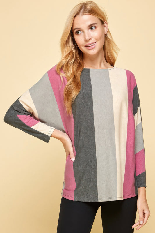 New Arrival – Striped Dolman Sleeves Top – New Arrival Now Live