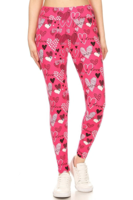 New Arrival – Heart Prints Printed, High Waisted Leggings – New Arrival Now Live