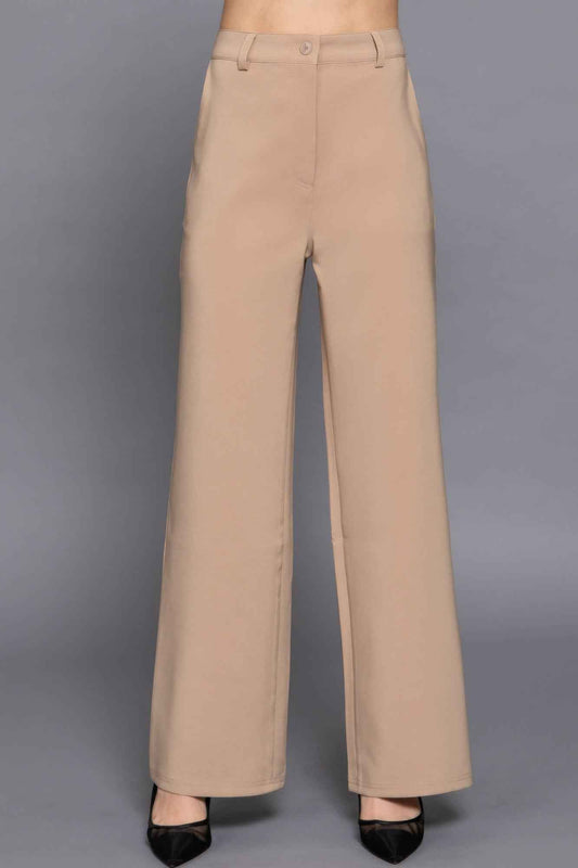 New Arrival – Back elastic straight woven long pants – New Arrival Now Live