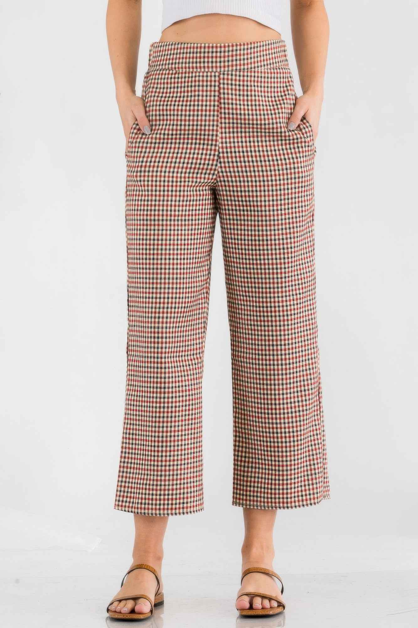 New Arrival – Gingham High Waist Pants – New Arrival Now Live