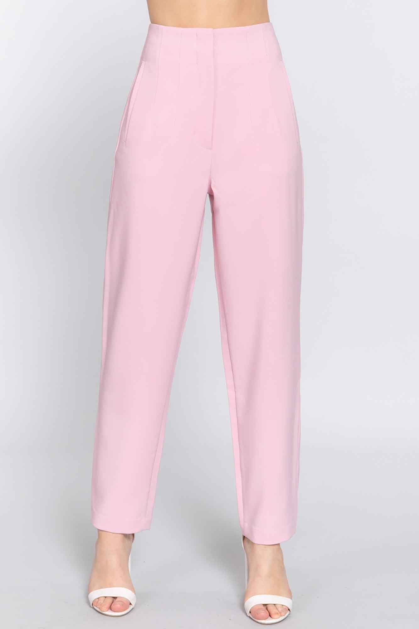 New Arrival – High Waist Pintuck Detail Long Pants – New Arrival Now Live