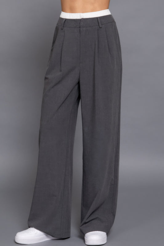 New Arrival – Contrast Waist Boxer Straight Long Pants – New Arrival Now Live
