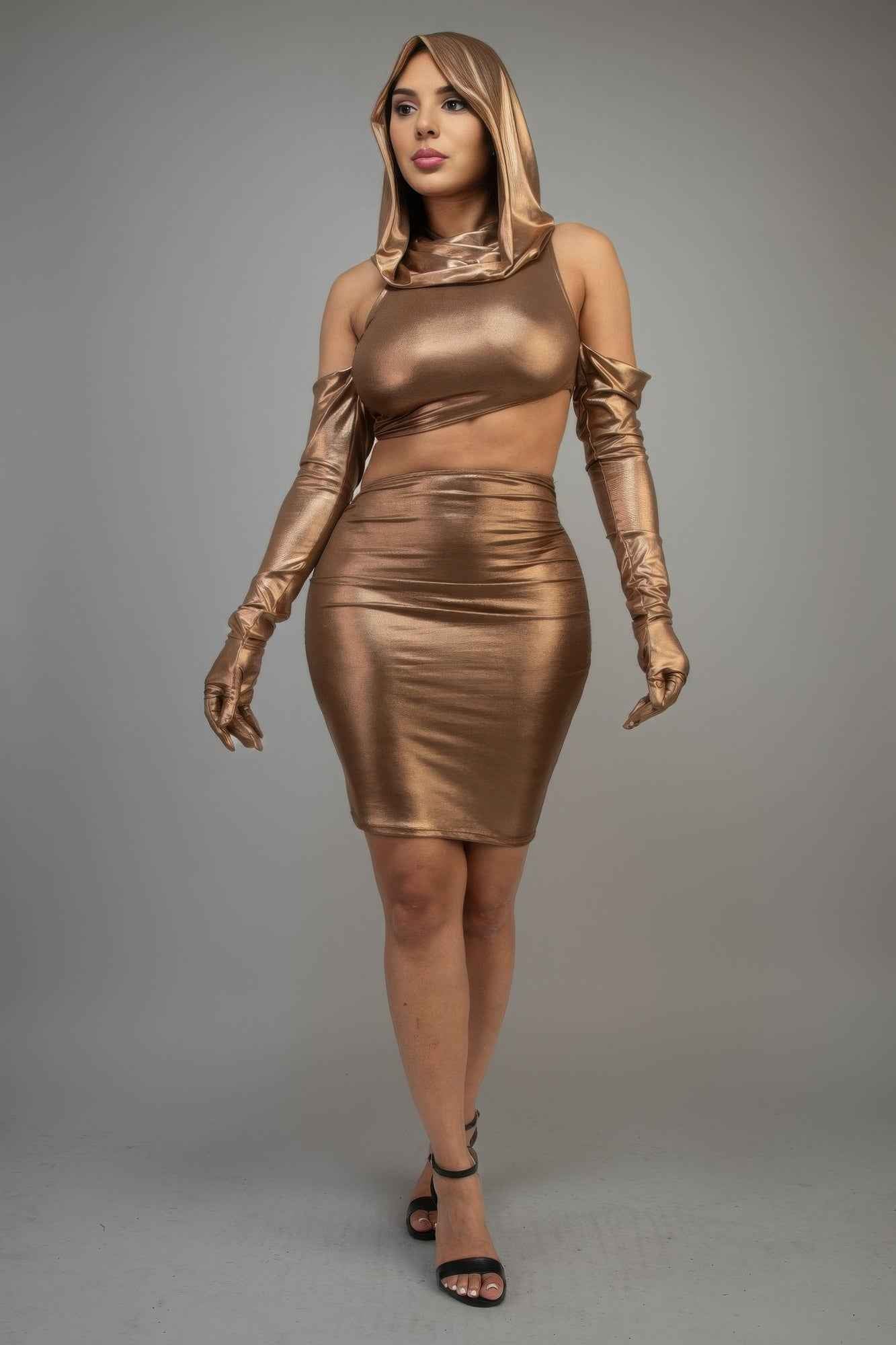 New Arrival – Short Dress With Gloves & Hoodie – New Arrival Now Live