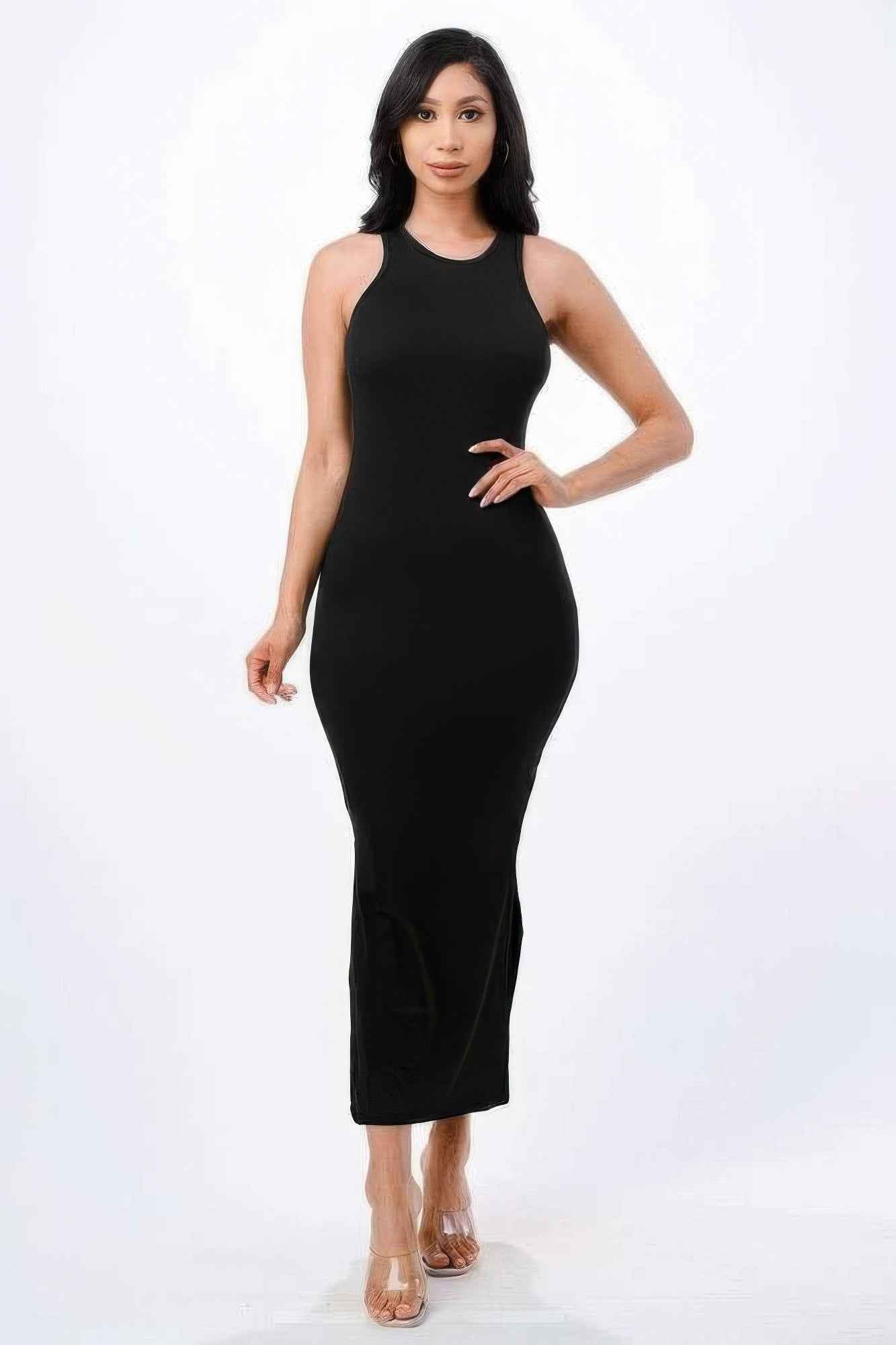 New Arrival – High Neck Side Slit Max Dress – New Arrival Now Live