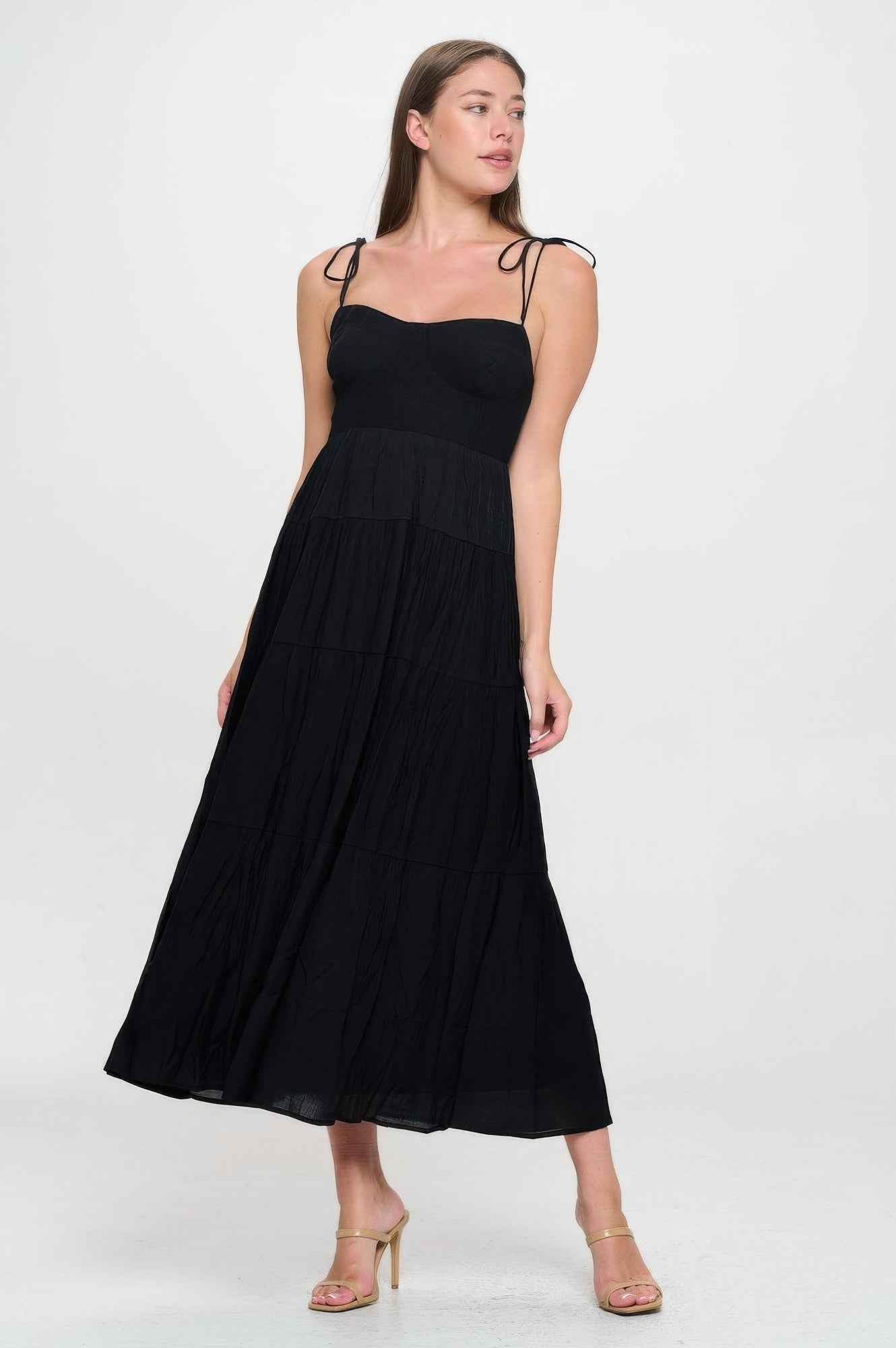 New Arrival – Solid Smocked Ruffle Maxi Dress – New Arrival Now Live