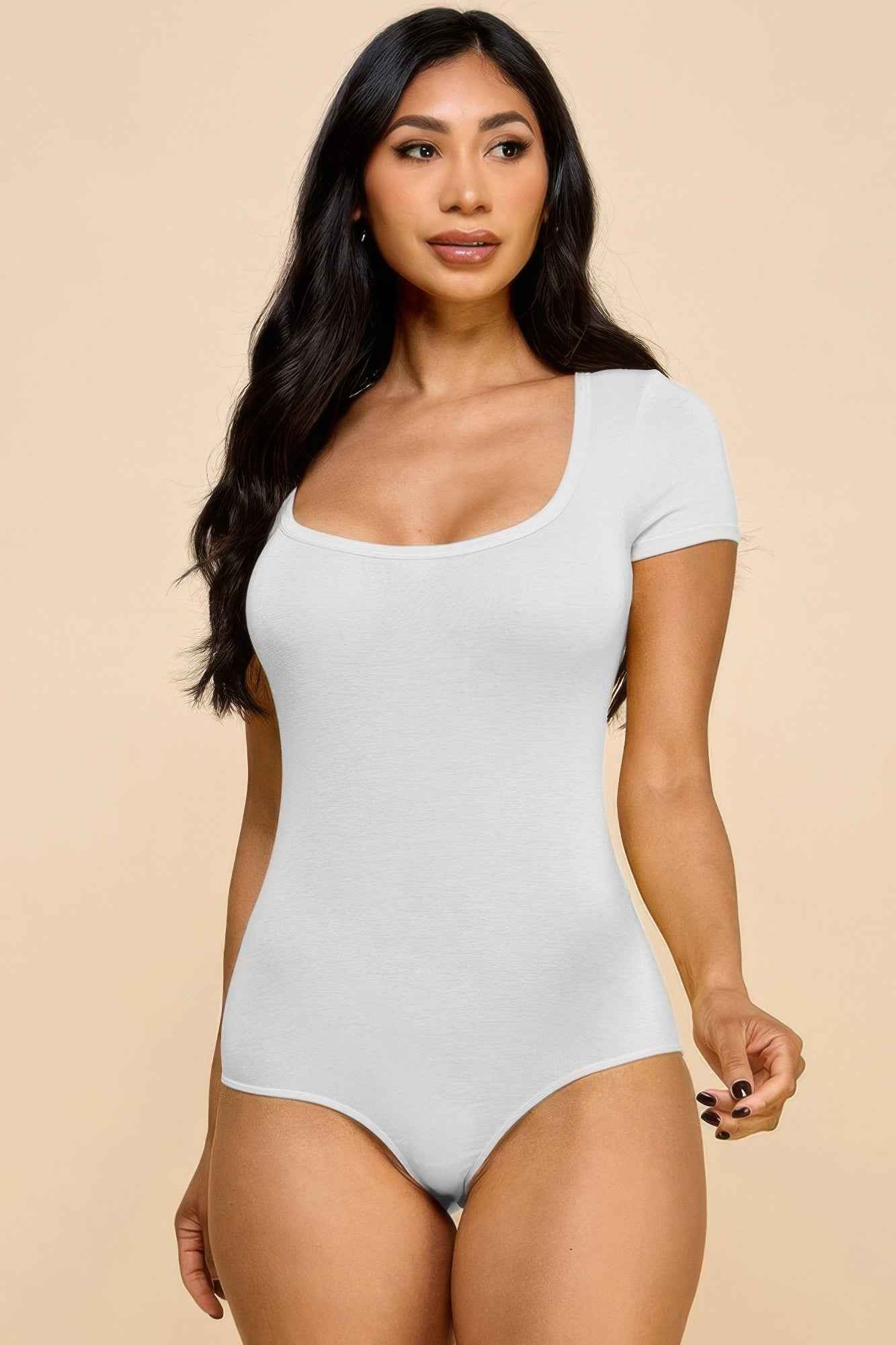 New Arrival – Short Sleeve V-neck Basic Bodysuit – New Arrival Now Live