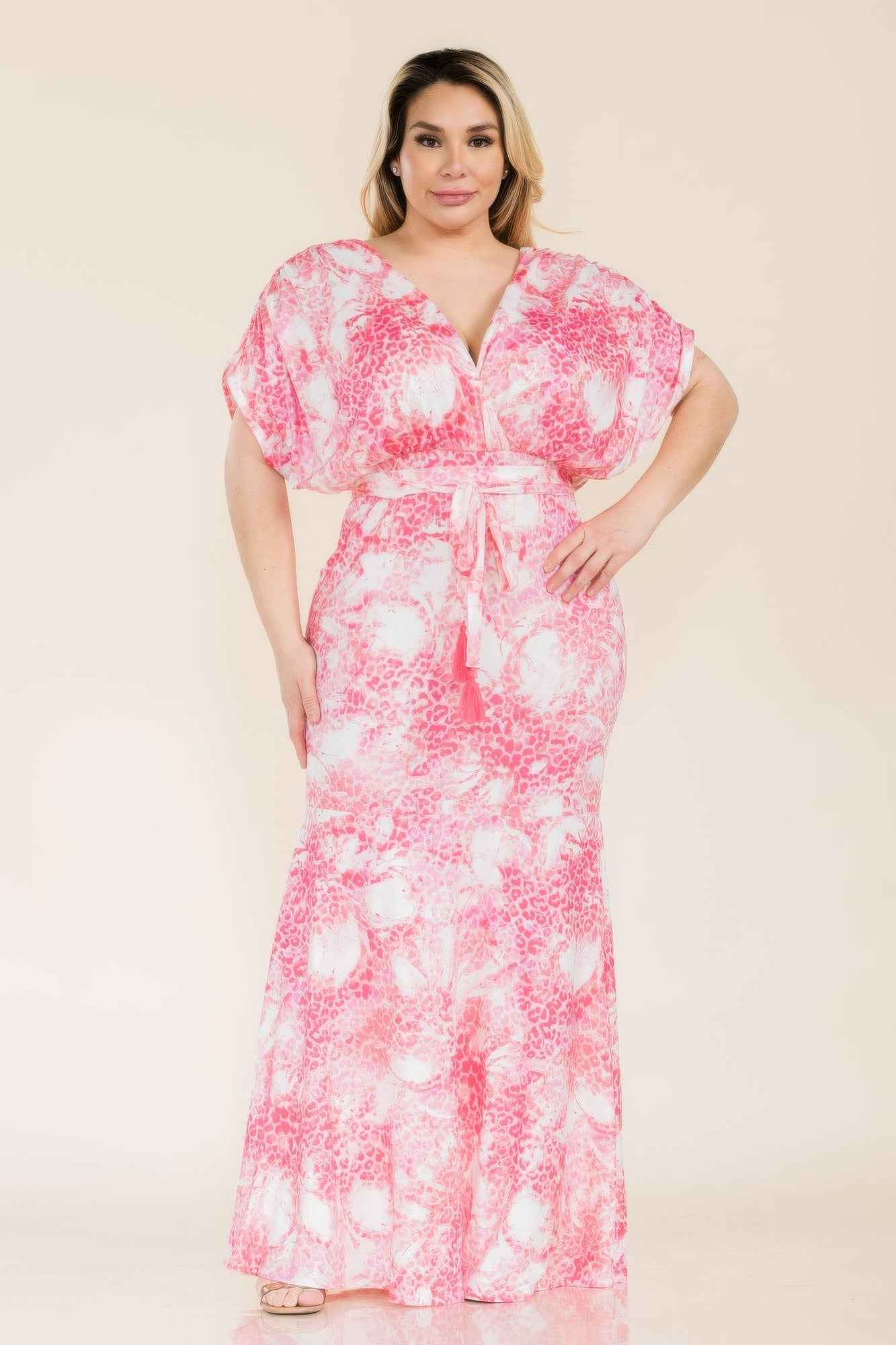 New Arrival – Printed Venesia Tie Waist Mermaid Maxi Dress – New Arrival Now Live
