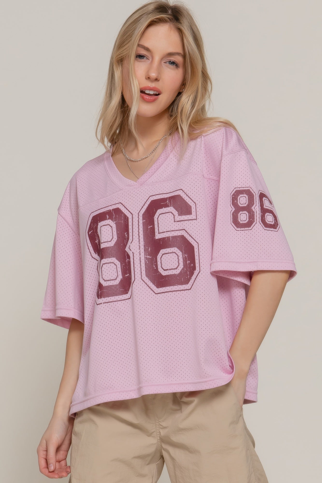 New Arrival – Silk Screen Print Mesh Oversize Basball T-shirt – New Arrival Now Live