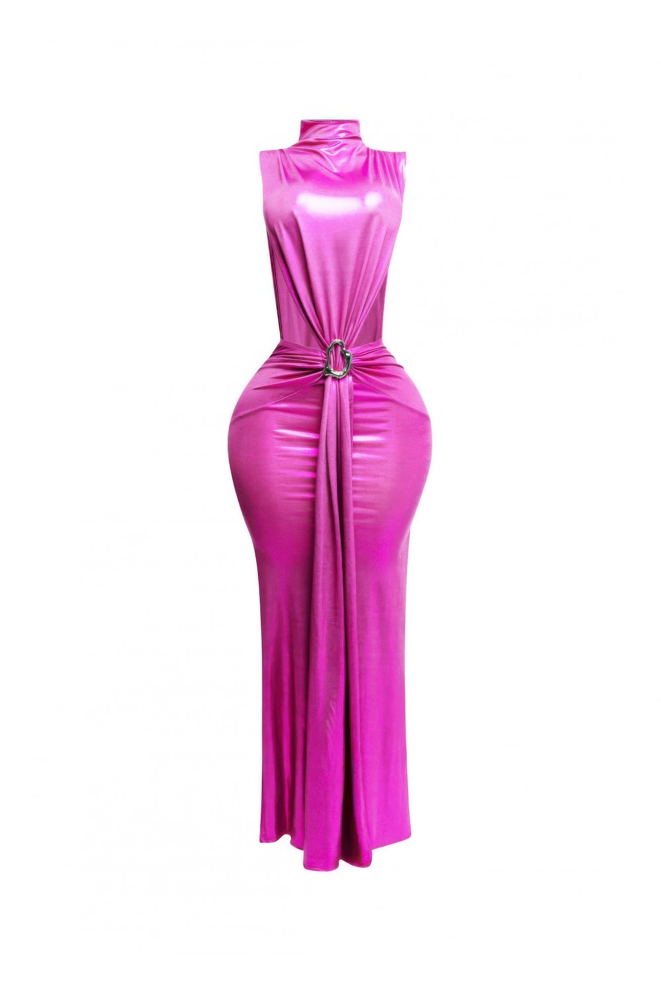 New Arrival – Mock Neck And Tied Waist Dress – New Arrival Now Live
