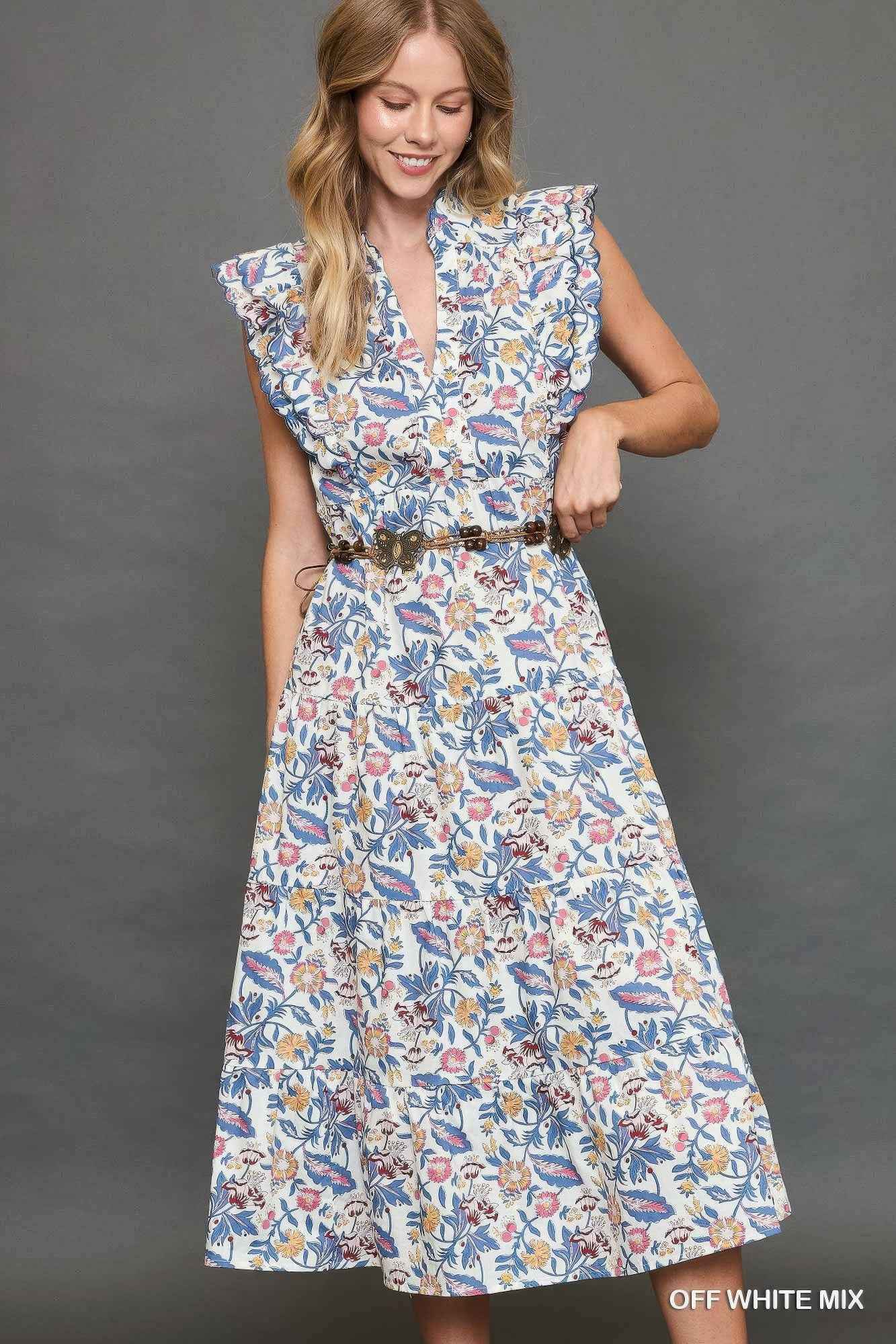 New Arrival – Floral Garden Print Tiered Maxi Dress – New Arrival Now Live