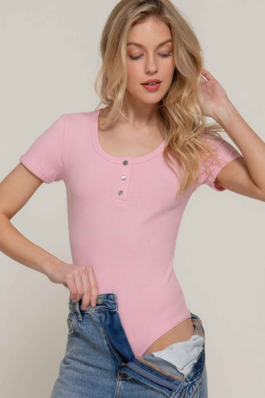 New Arrival – Short Slv Snap Button Rib Bodysuit – New Arrival Now Live