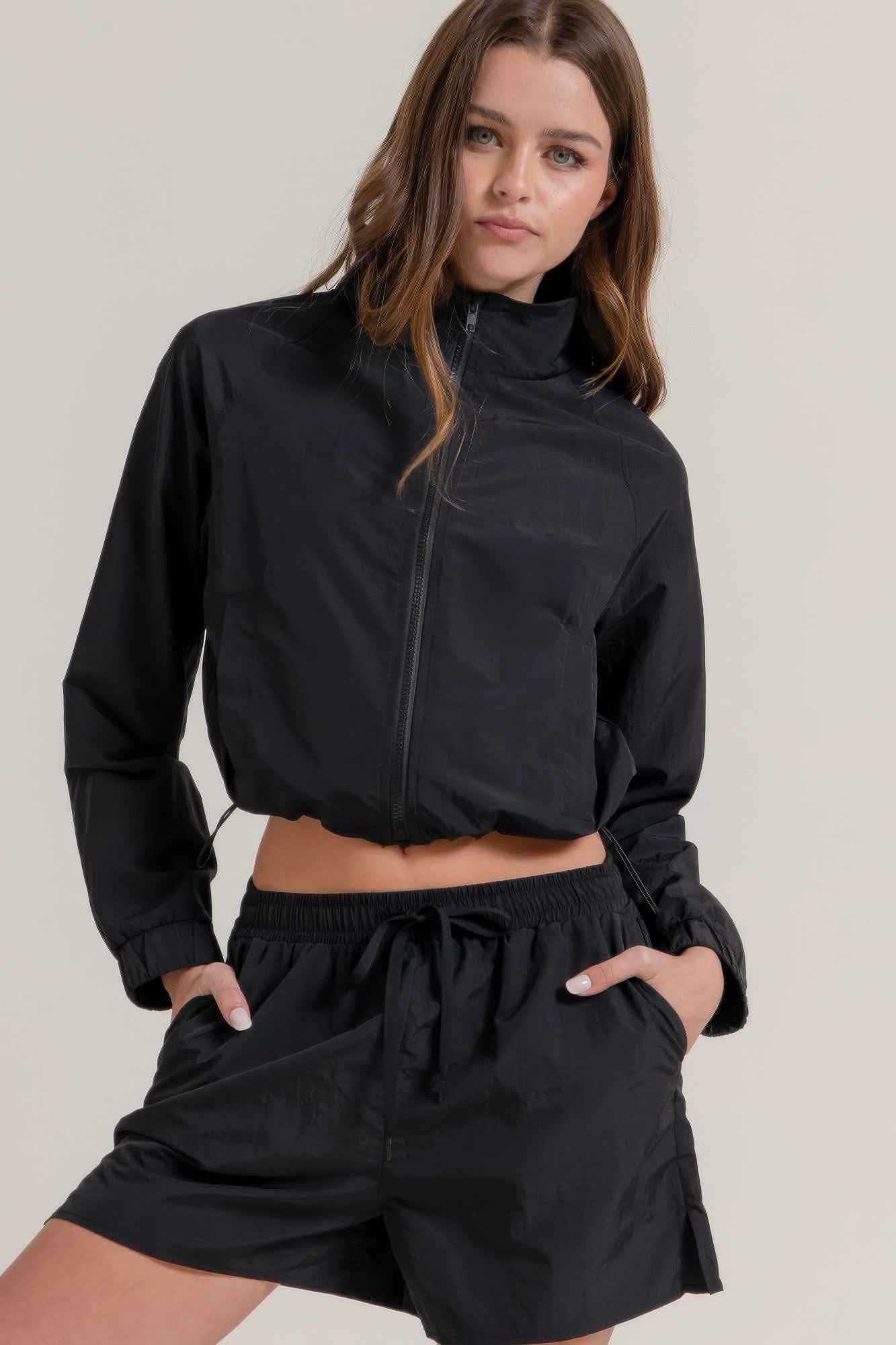 New Arrival – Long Slv Crop Activewear Anorak Jacket – New Arrival Now Live