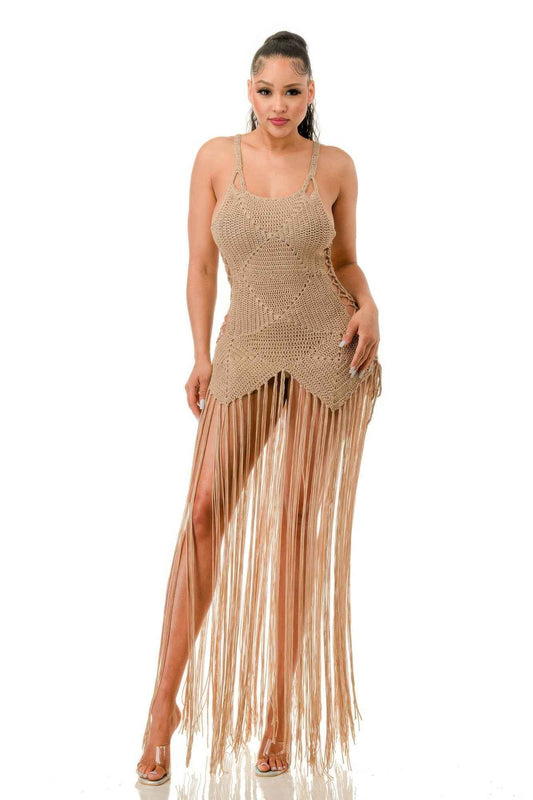 Crochet Dress Bottom Fringe