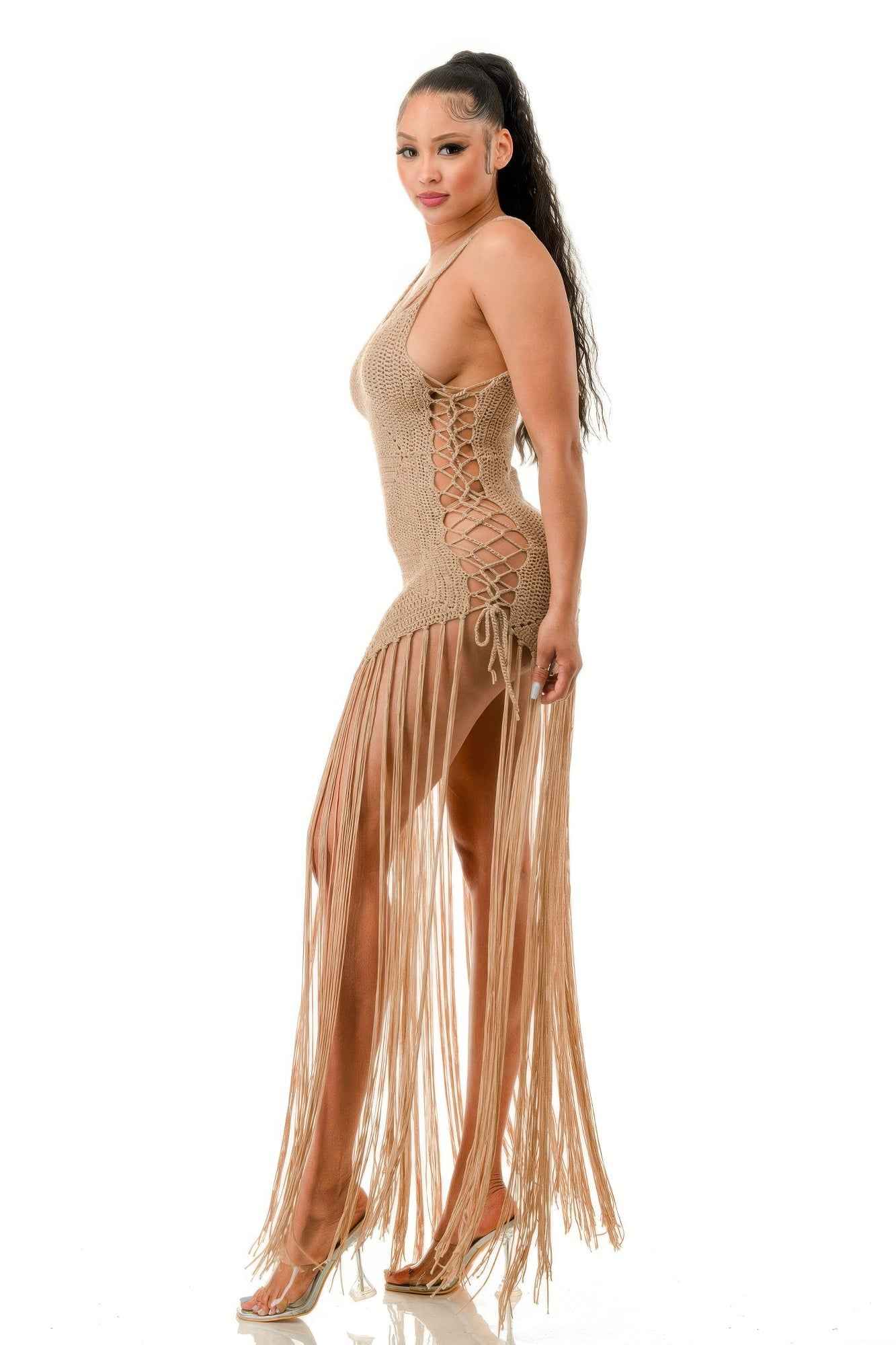 Crochet Dress Bottom Fringe