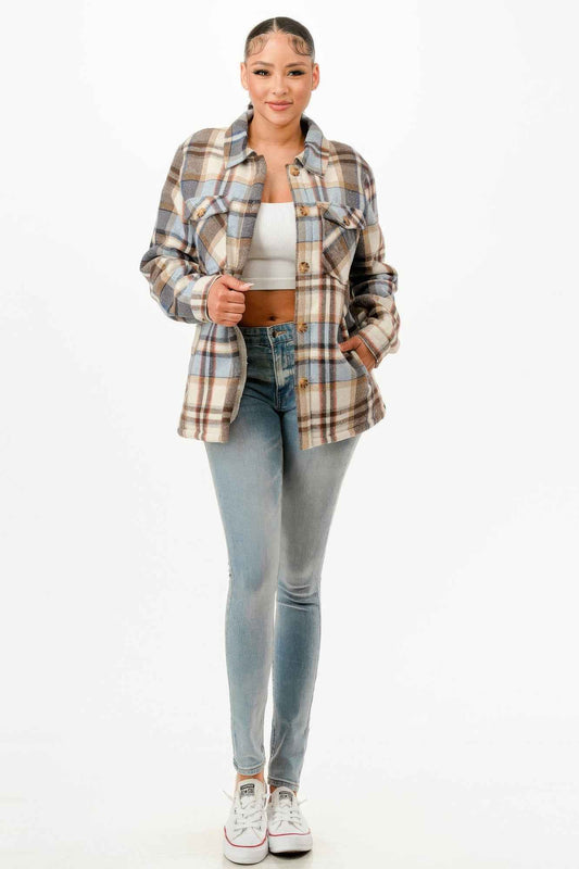 Sherpa Lined Flannel Warm Jacket