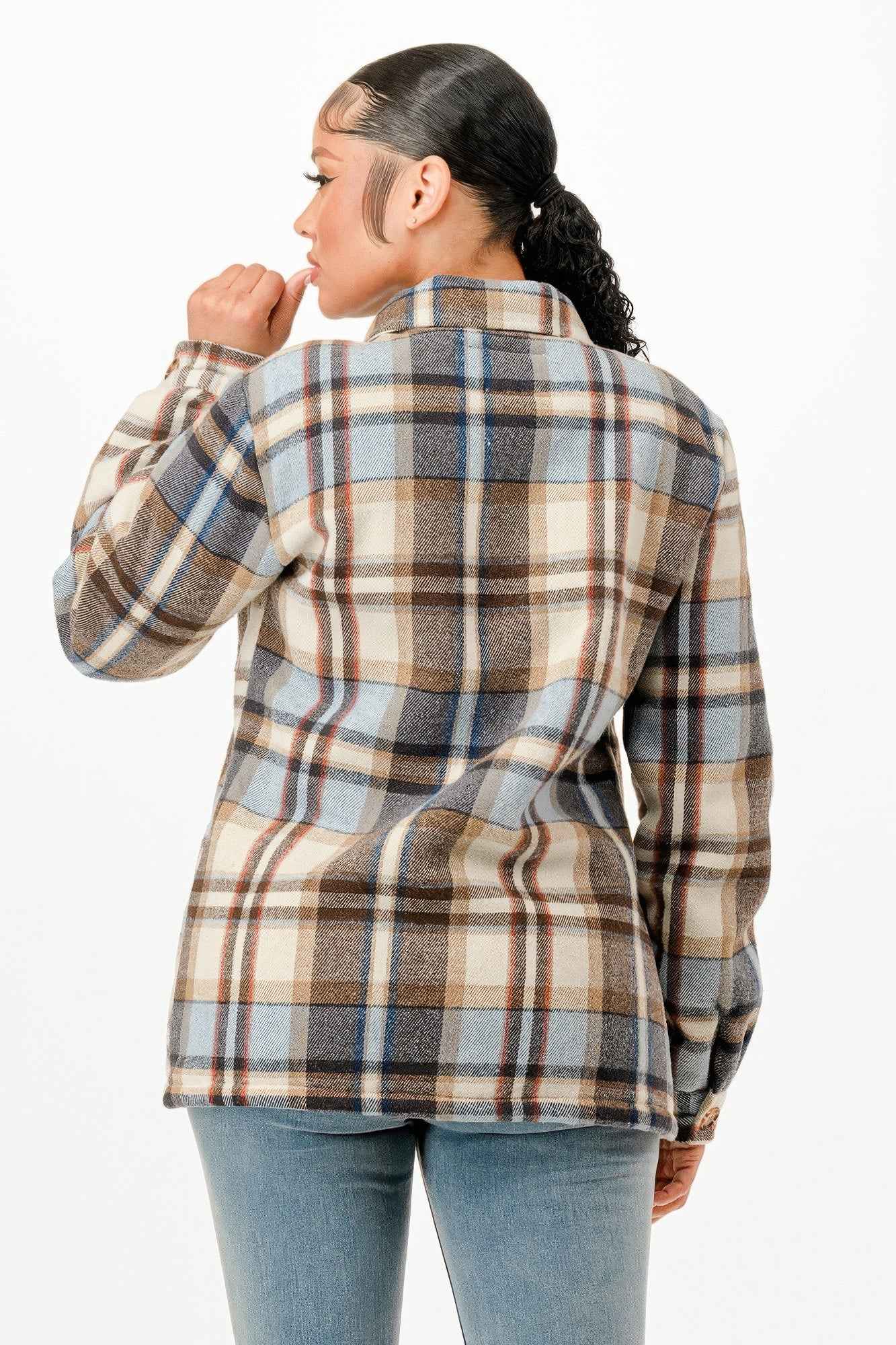 Sherpa Lined Flannel Warm Jacket