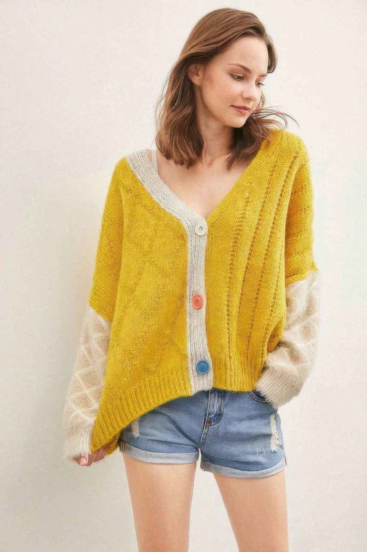 Front Drop Shoulder Cardigan