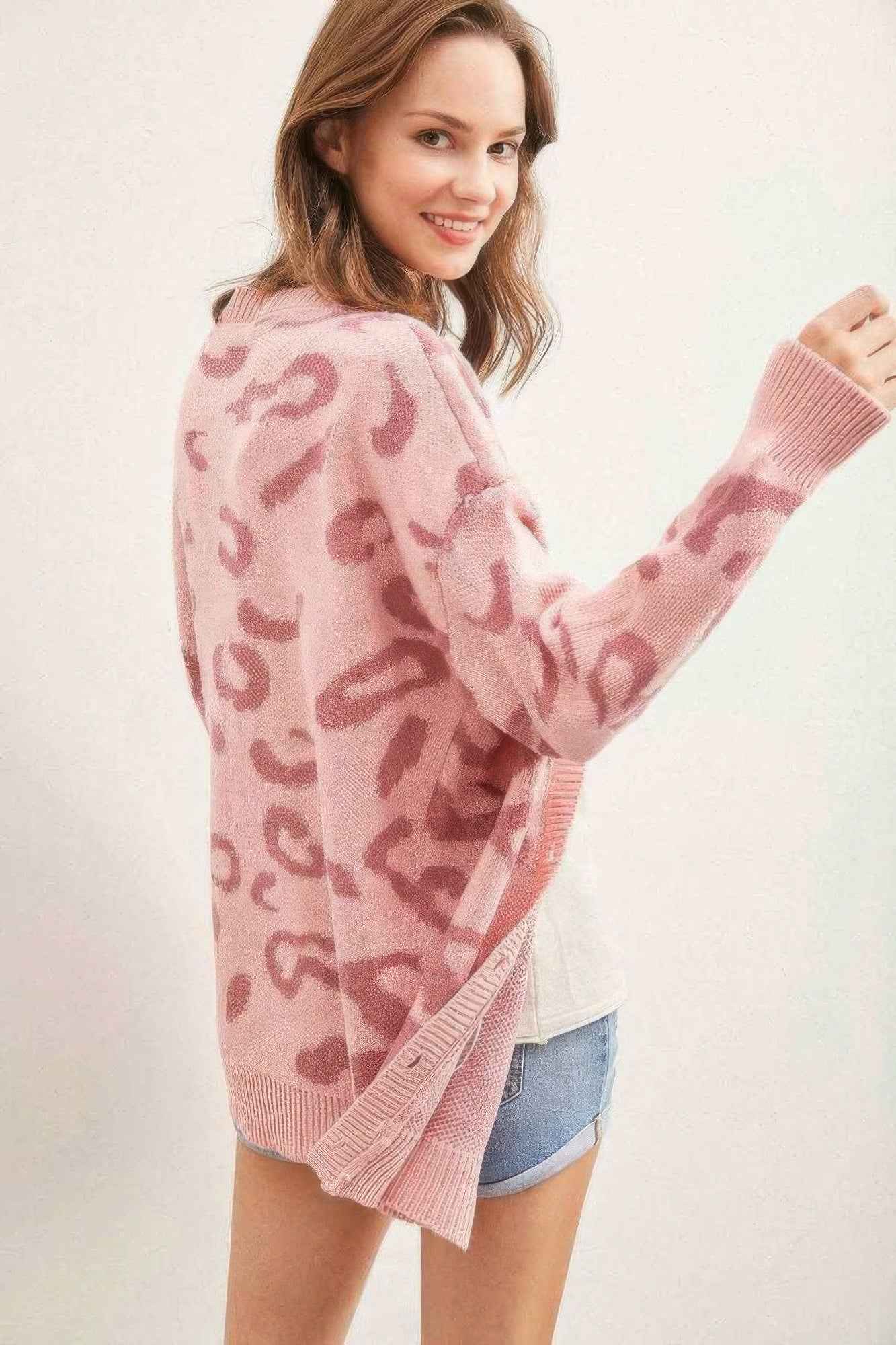 Leopard Button Down Cardigan
