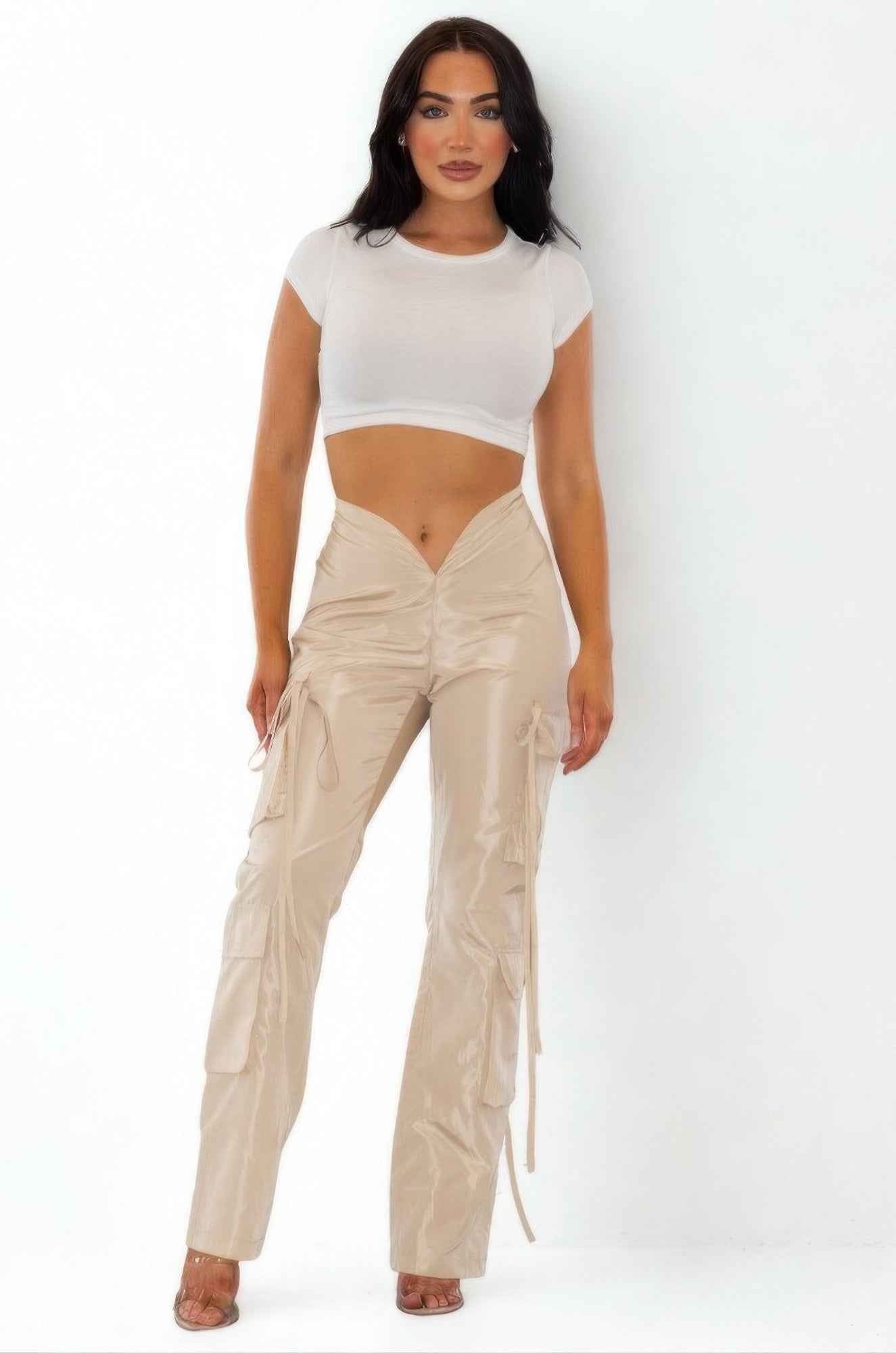 V Cut Cargo Pants