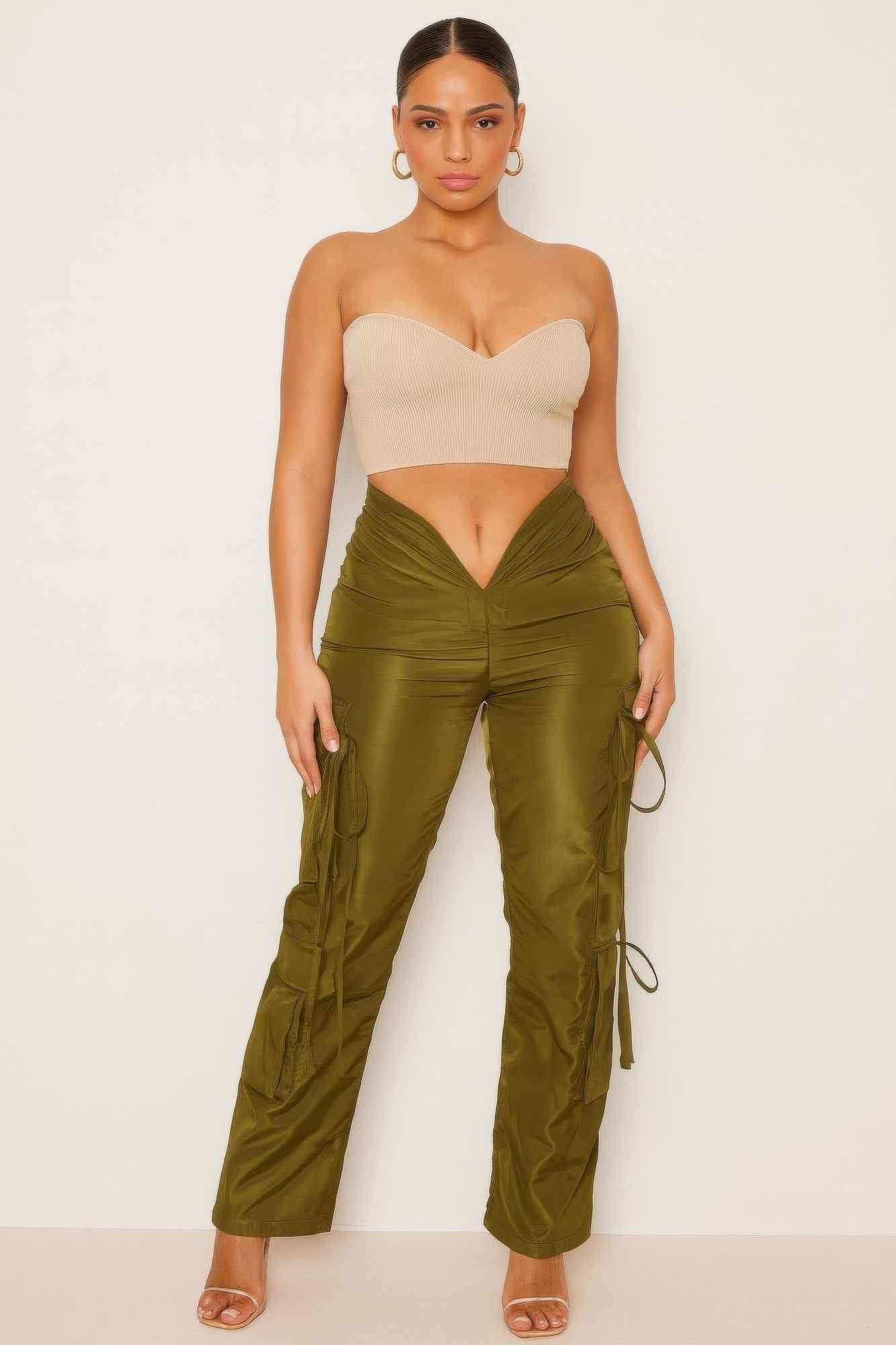 V Cut Cargo Pants