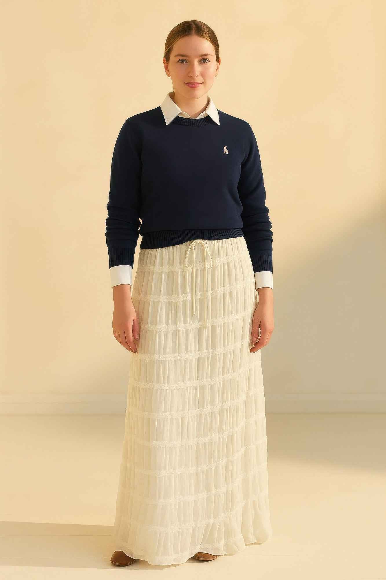 Sky Breeze Sheer Maxi Skirt