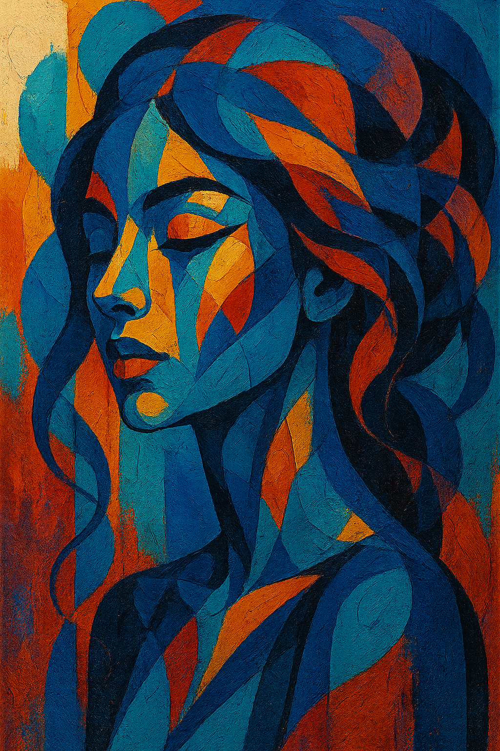 "Silent Grace" – Abstract Digital Fashion Wall Art Print