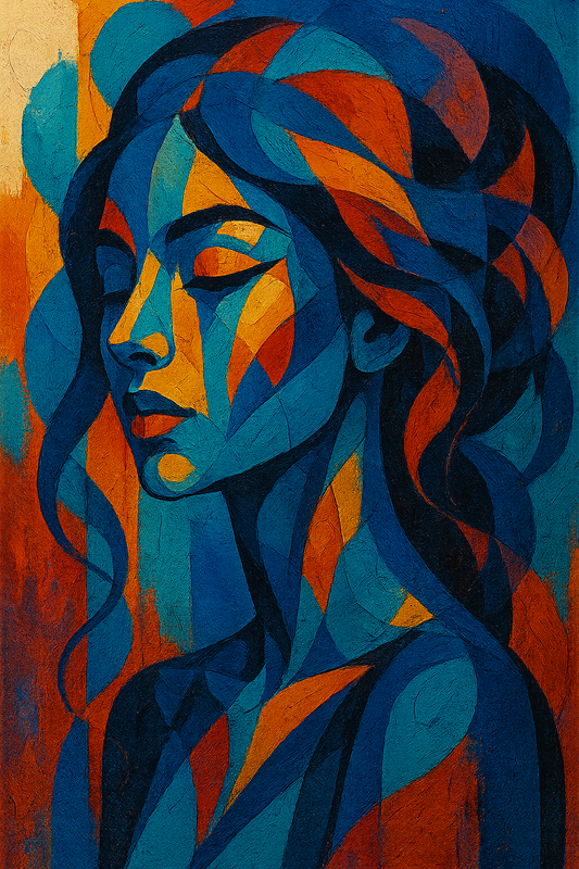 "Silent Grace" – Abstract Digital Fashion Wall Art Print