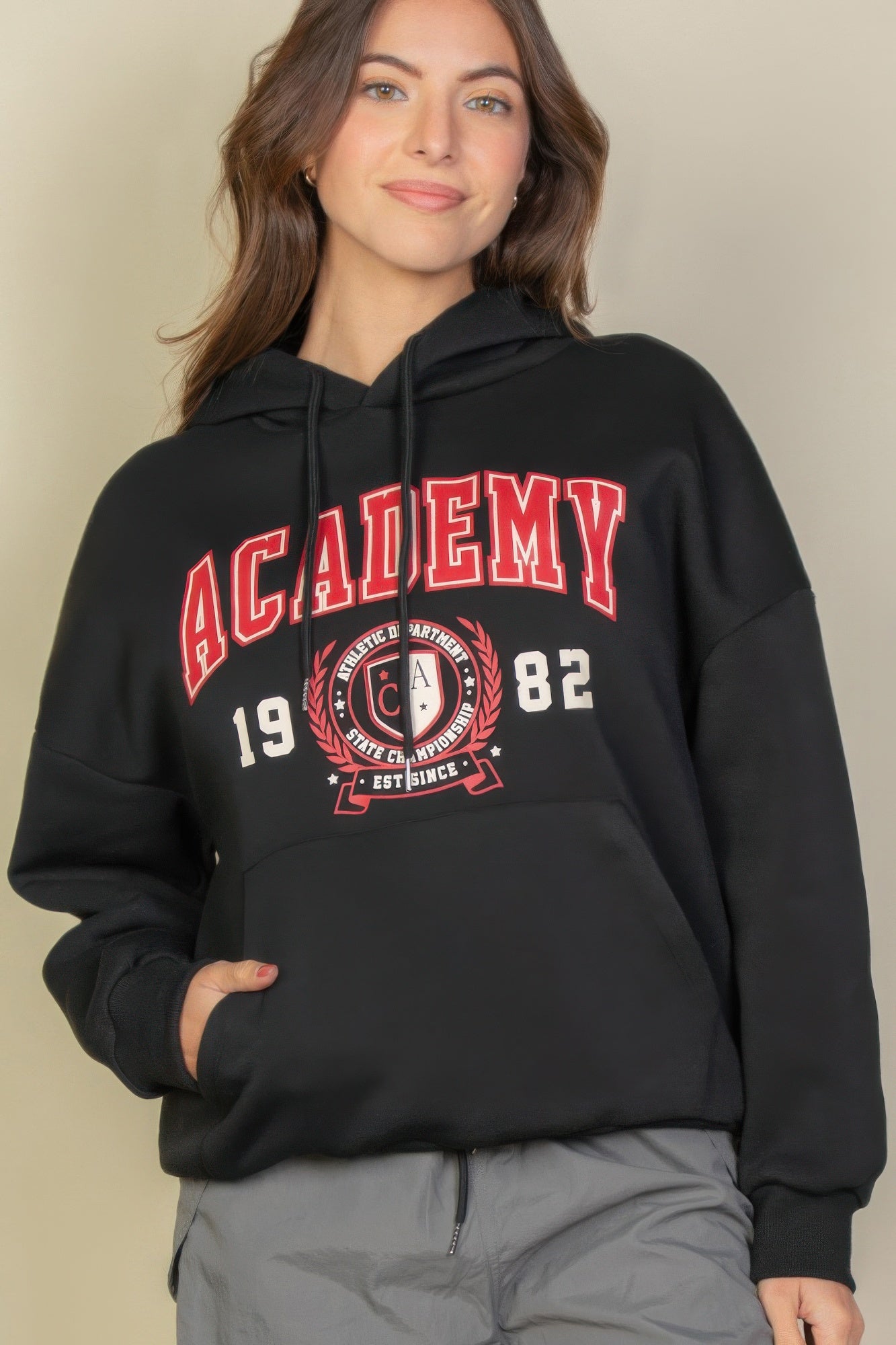Graphic Kangaroo Pocket Drawstring Hoodie – New Arrival Now Live