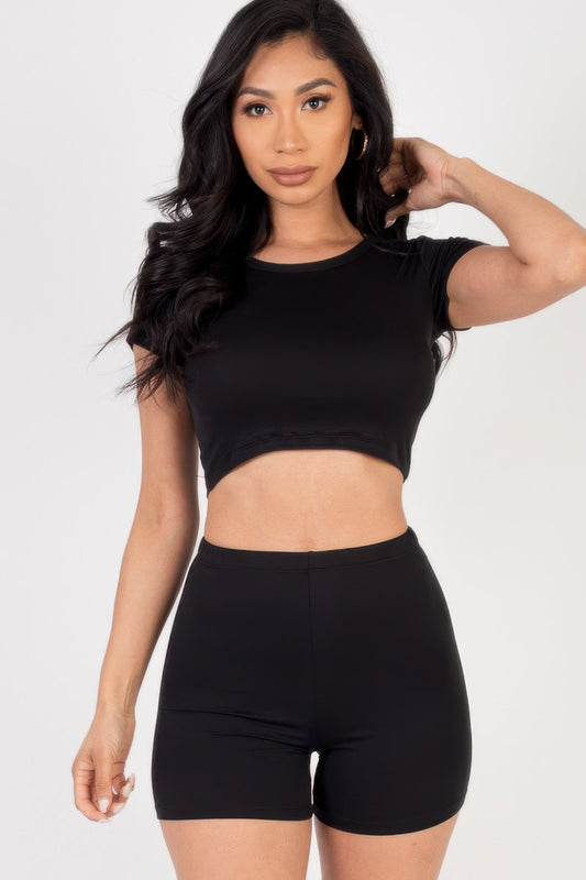 Short Sleeve Crop Top & Shorts Set – New Arrival Now Live