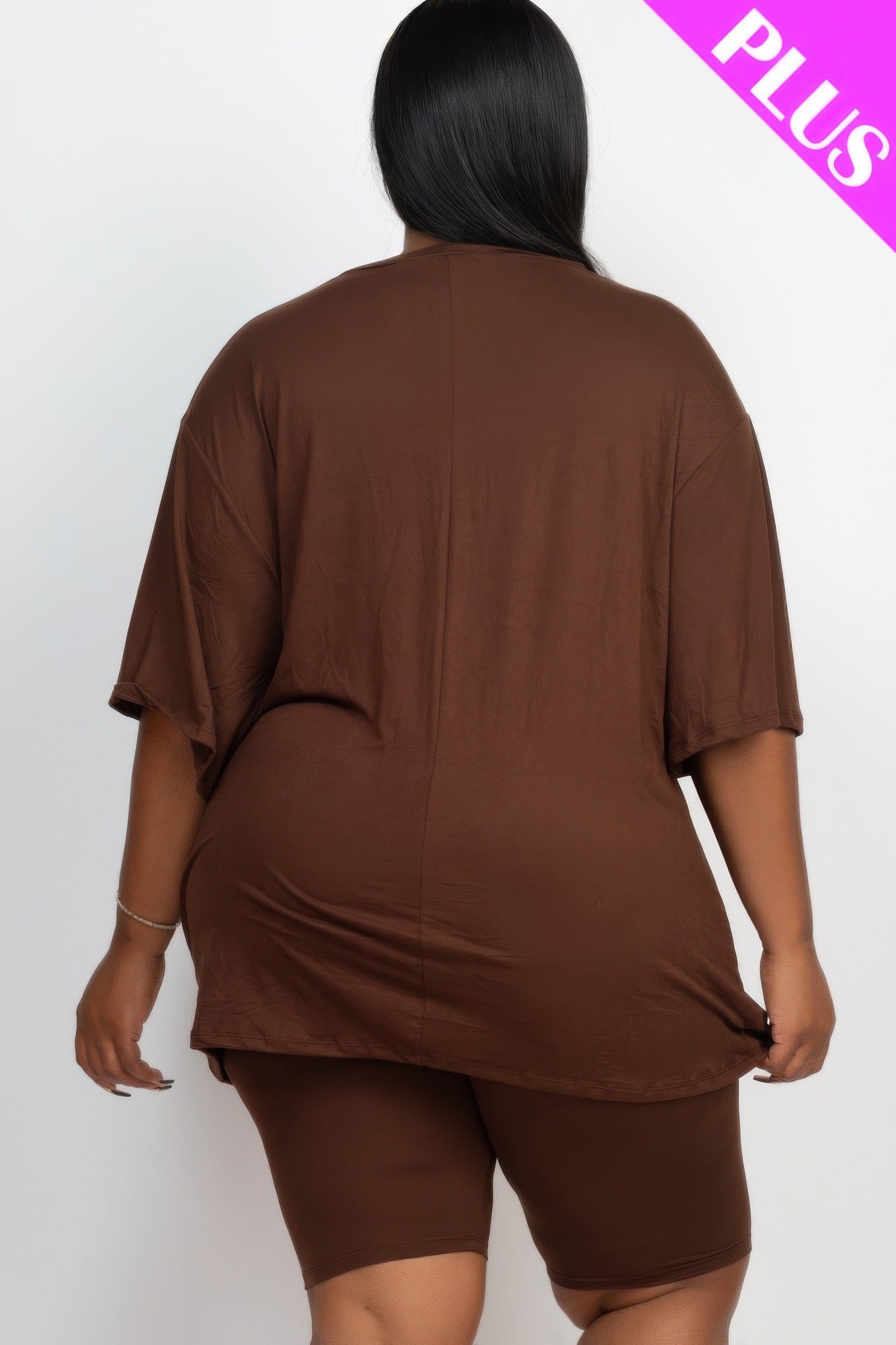 Plus Size Loose Fit Top & Biker Shorts Set – Stylish & Comfortable – New Arrival Now Live