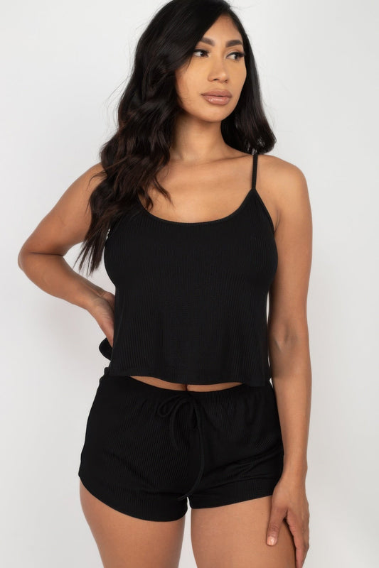Ribbed Strappy Top & Shorts Set – New Arrival Now Live