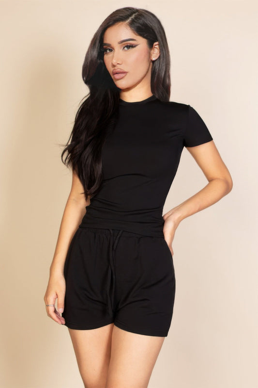 Ribbed Round Neck Short Sleeve Top – New Arrival Now Live