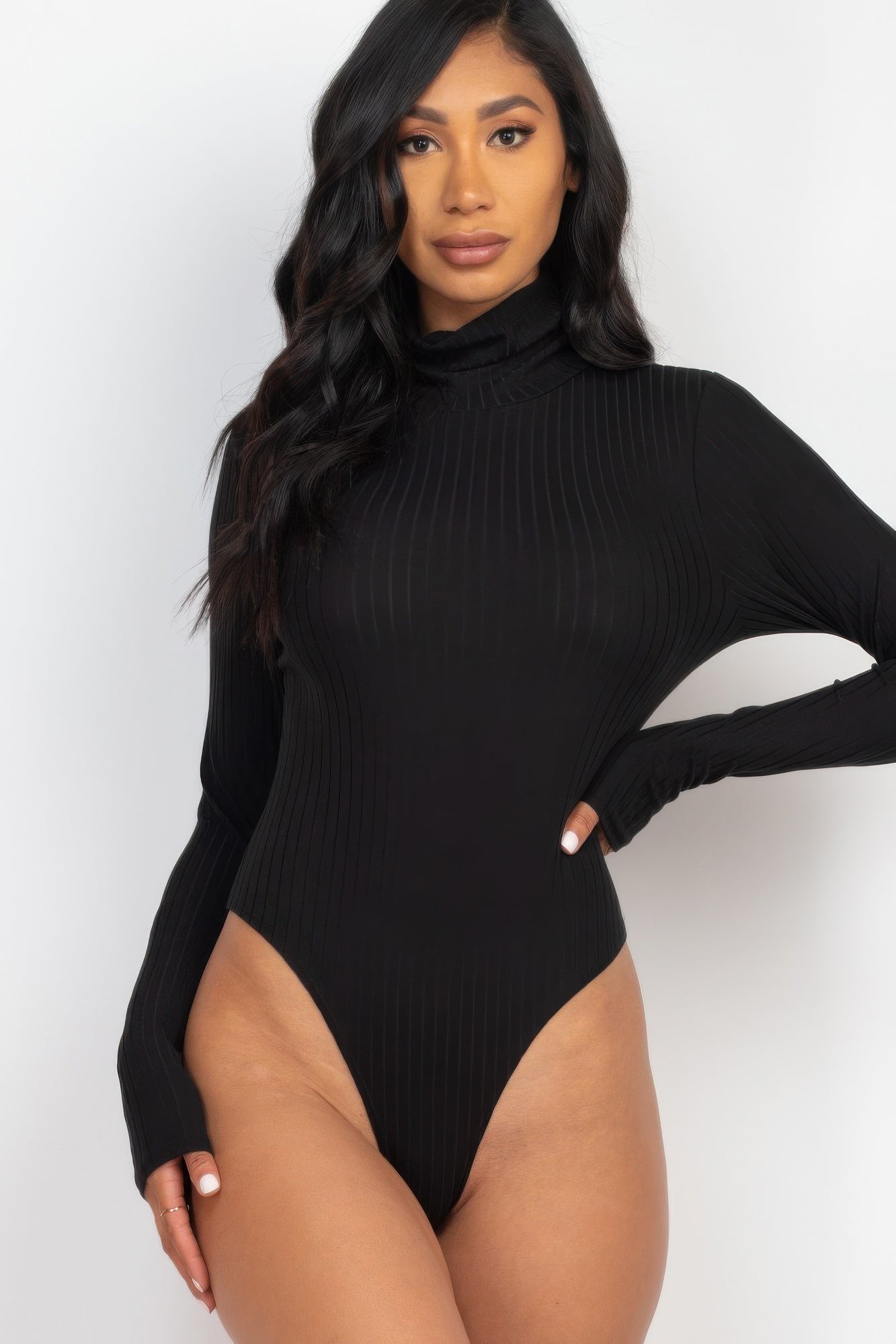 Ribbed Turtle Neck Long Sleeve Bodysuit – New Arrival Now Live