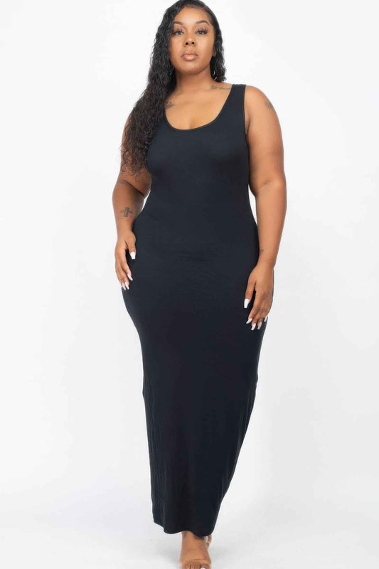 Plus Size Solid Basic Maxi Dress – Stylish & Comfortable – New Arrival Now Live