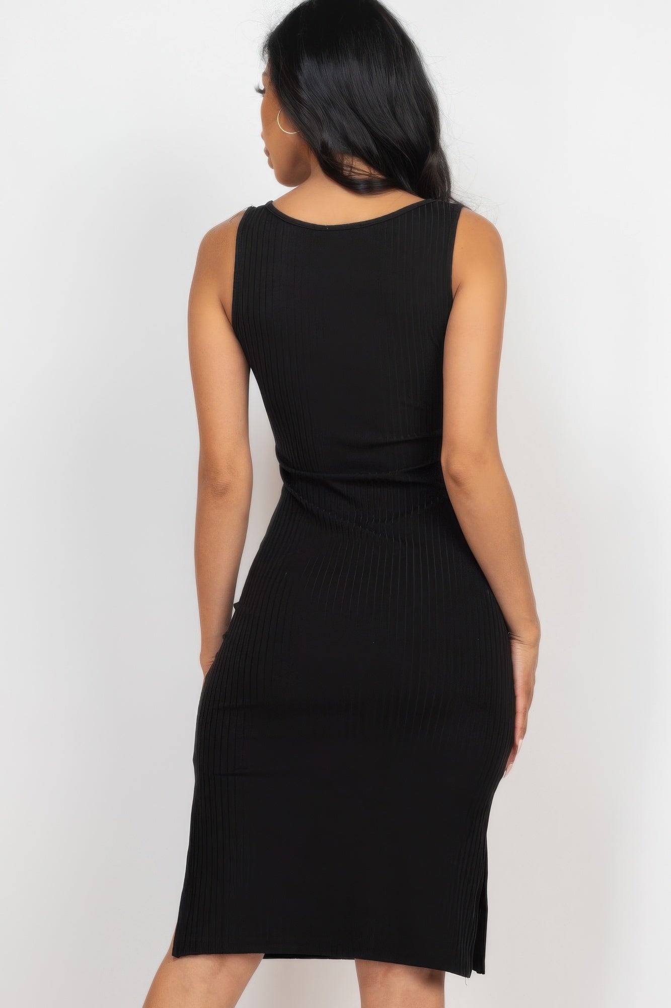 Ribbed Side Slit Tank Midi Dress – New Arrival Now Live
