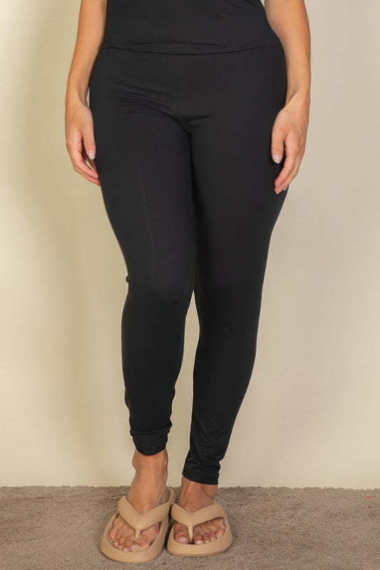 Plus Size Plus Basic Solid Leggings – Stylish & Comfortable – New Arrival Now Live