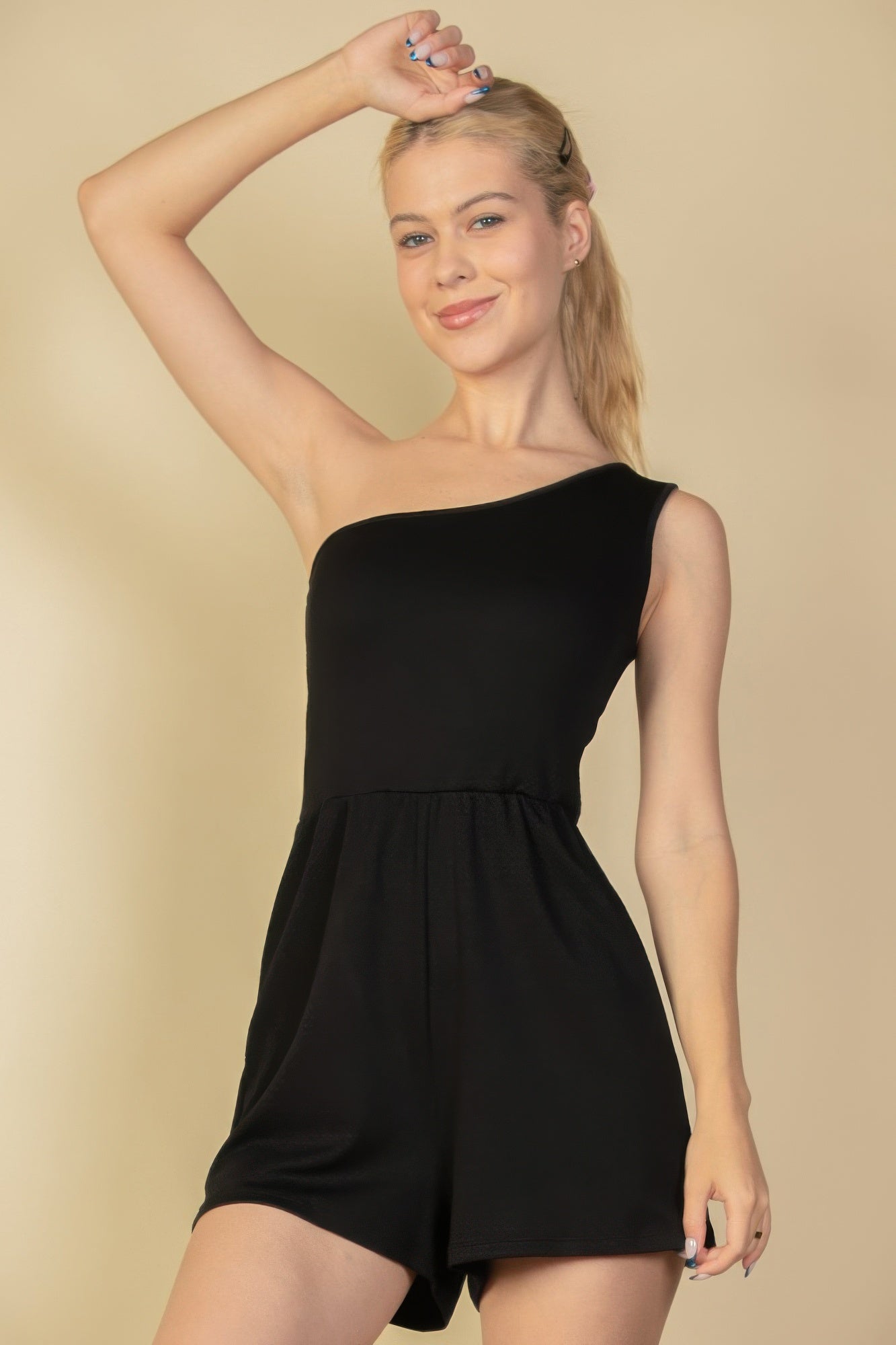 One Shoulder High Waisted Romper – New Arrival Now Live