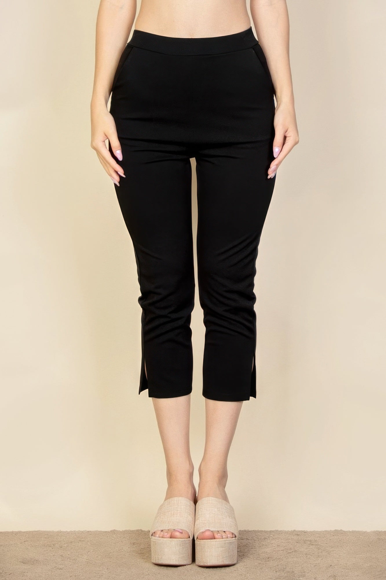 Slit Hem Cropped Pants – New Arrival Now Live