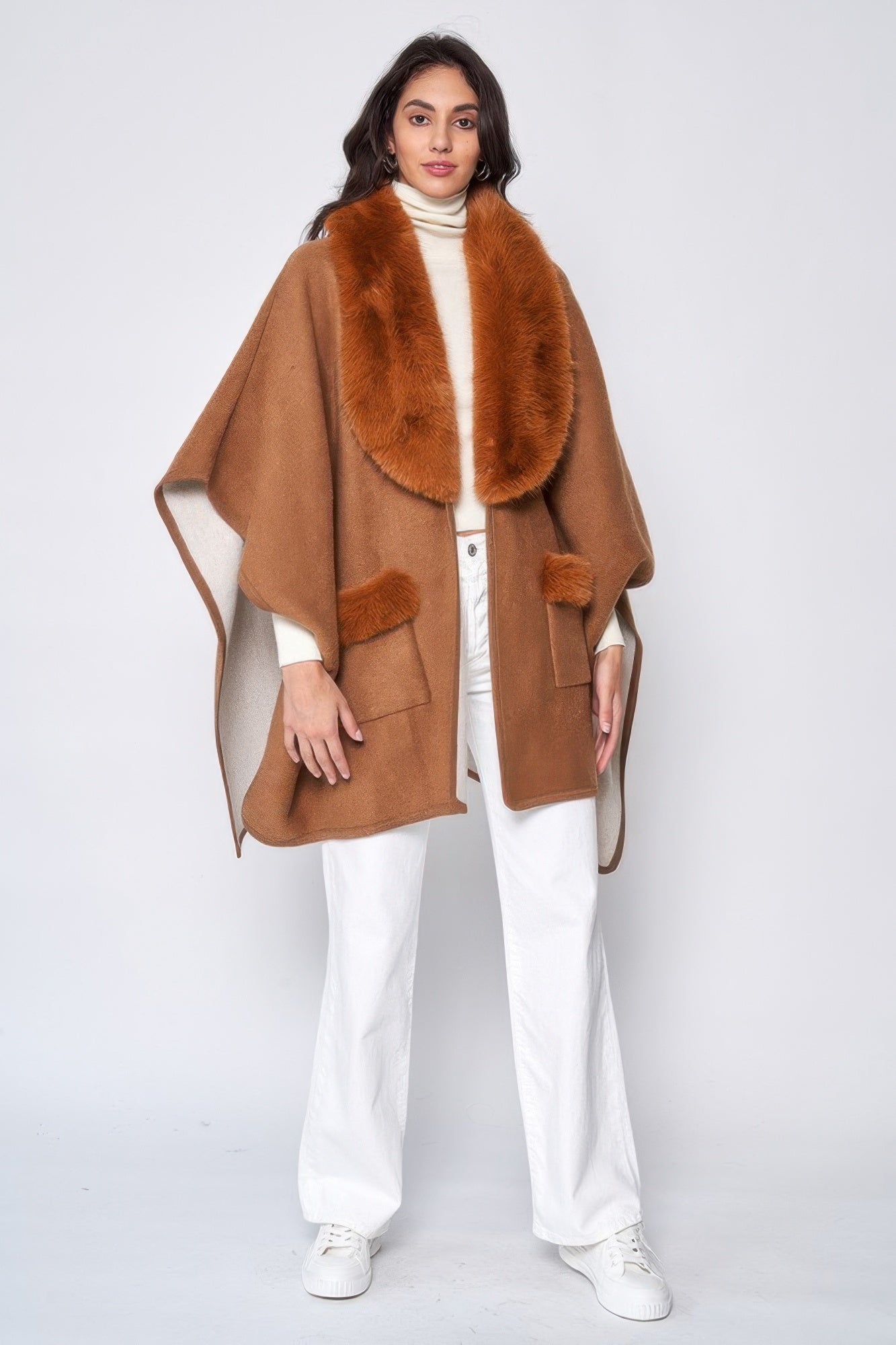 New Arrival – Faux Fur Collar Kimono – New Arrival Now Live