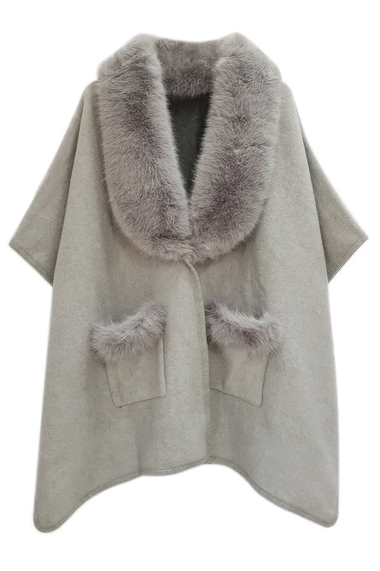 Faux Fur Collar Kimono – New Arrival Now Live