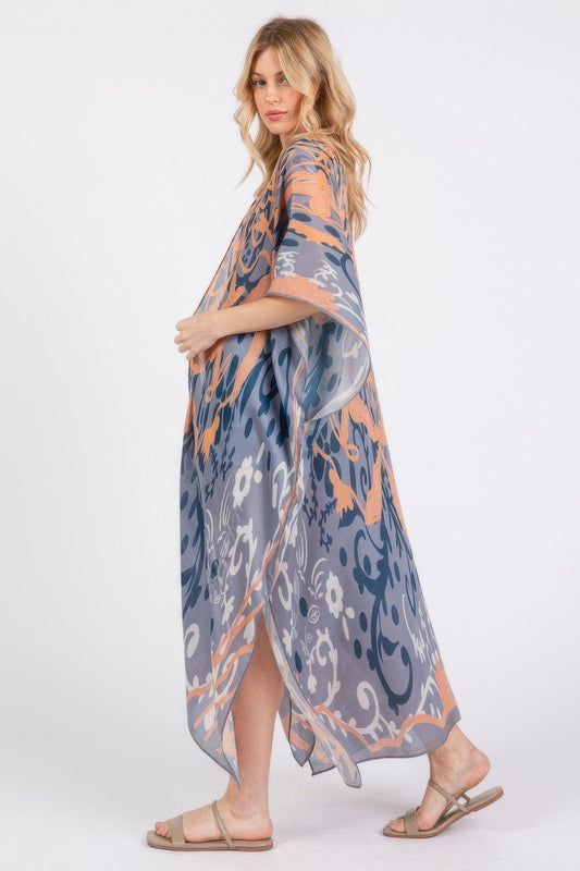 Boho Print Open Front Long Kimono β New Arrival Now Live