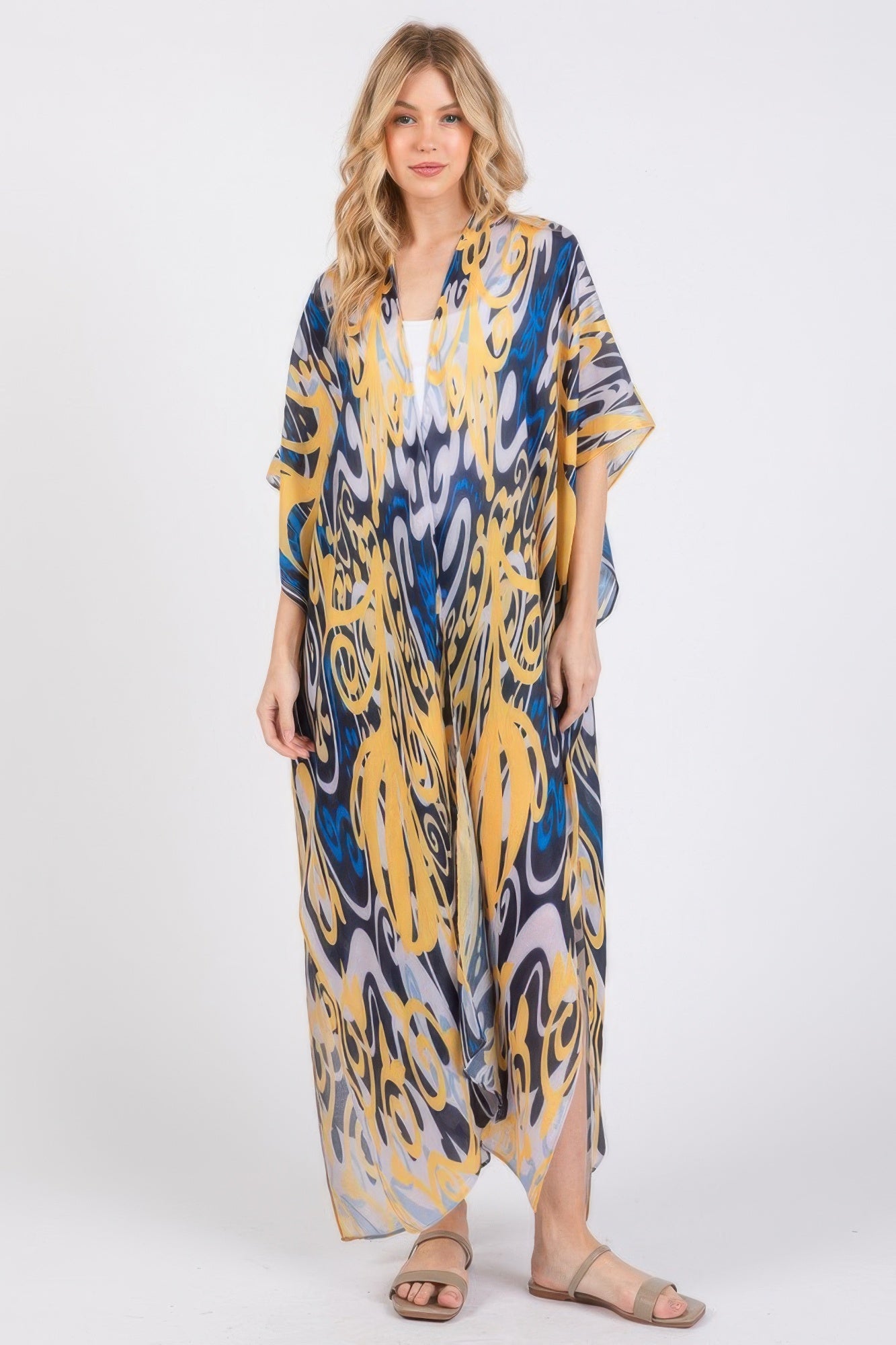 New Arrival – Boho Print Open Front Long Kimono – New Arrival Now Live