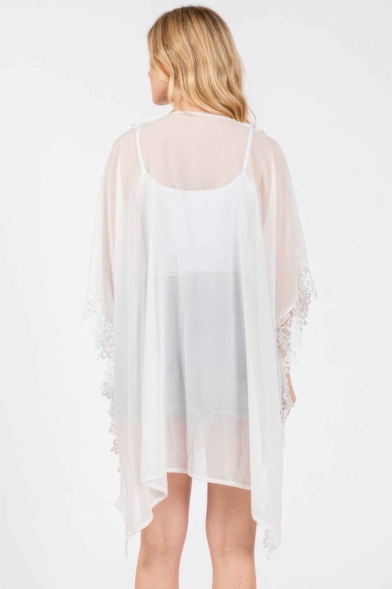 Flower Pattern Trim Detail Poncho – New Arrival Now Live