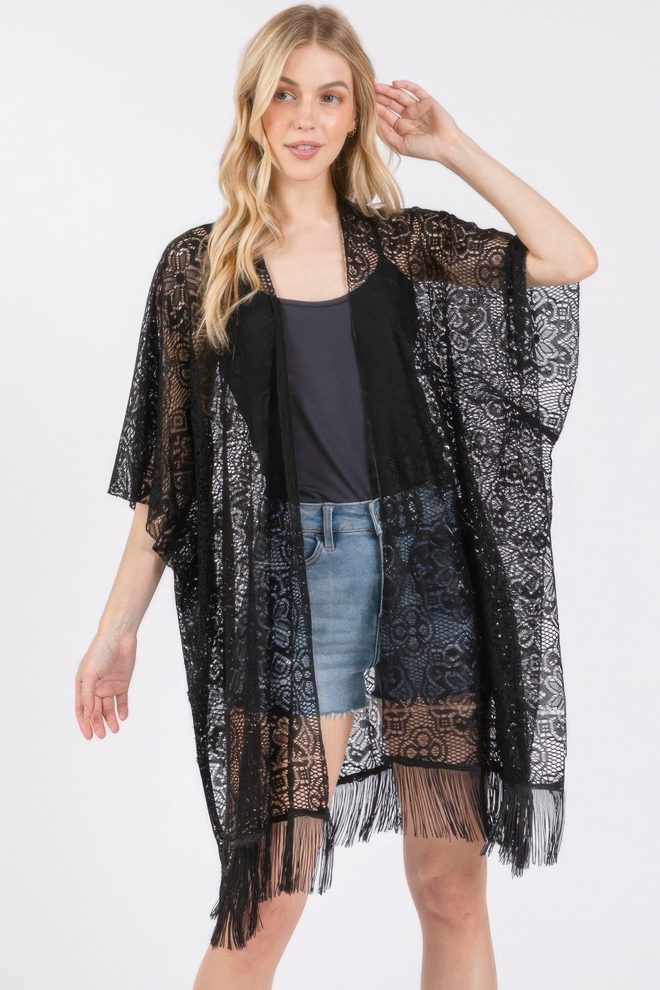 New Arrival – Flower Pattern Crochet Lace Tassel Cover Up – New Arrival Now Live