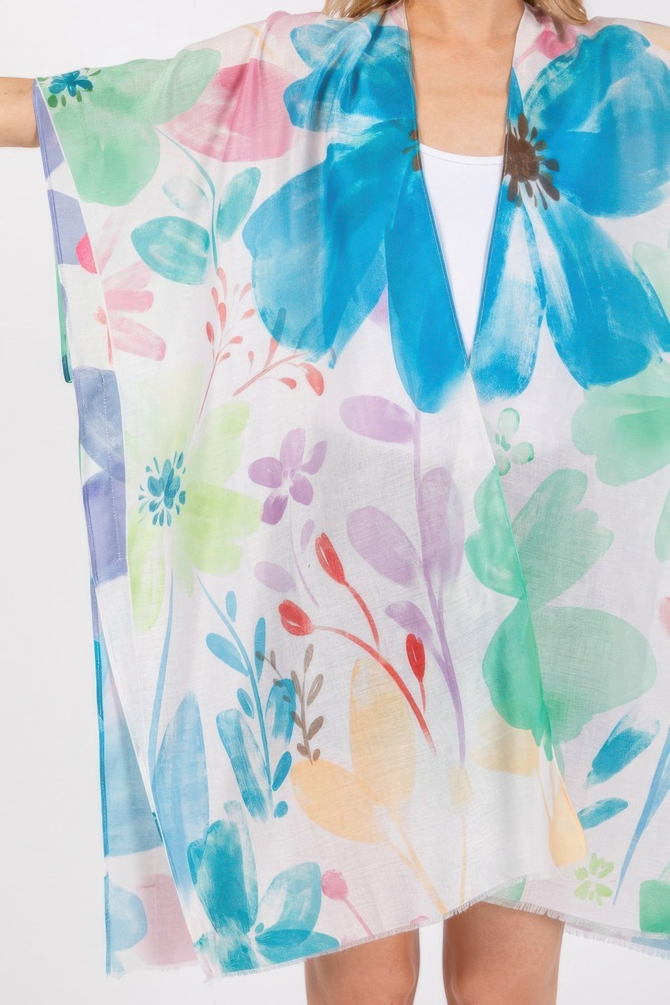Watercolor Flower Print Kimono – New Arrival Now Live