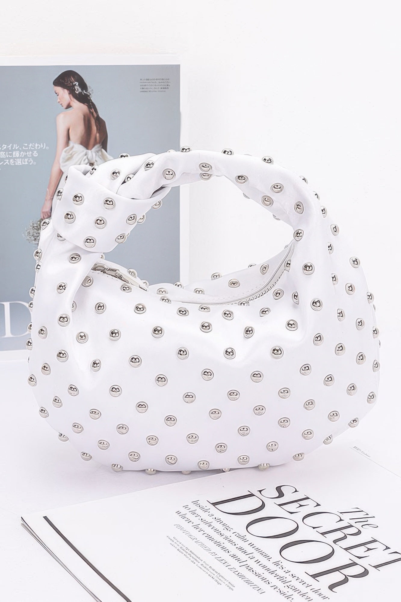 Satin Metal Studded Hobo Bag – New Arrival Now Live